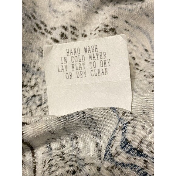 Vintage Y2K 3/4 sleeve T Shirt fairy lettuce trim whimsy Artsy 90s Animal Print - Picture 16 of 16